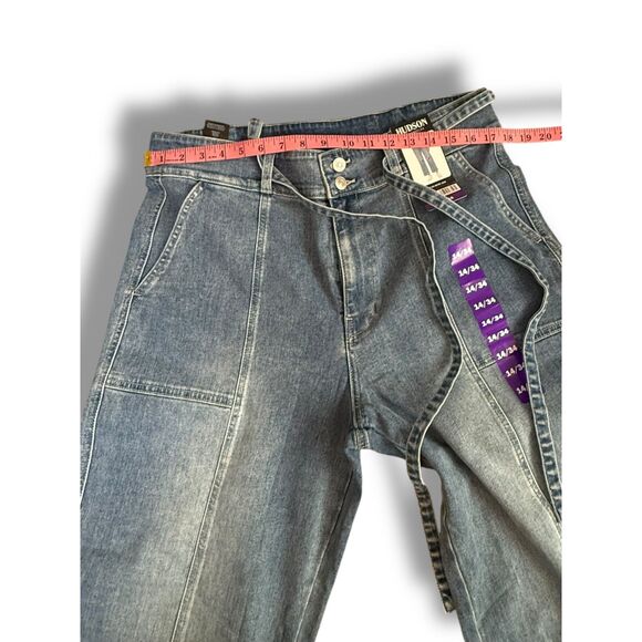 NWT Hudson Wide Leg Belted Wide-Leg Ankle Jeans Size 14 - Picture 4 of 10